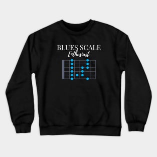 Blues Scale Enthusiast Dark Theme Crewneck Sweatshirt